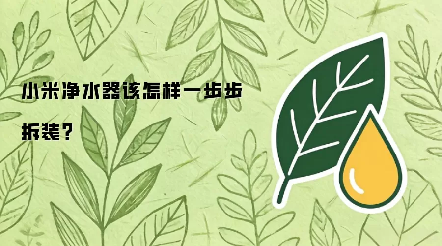 小米净水器该怎样一步步拆装