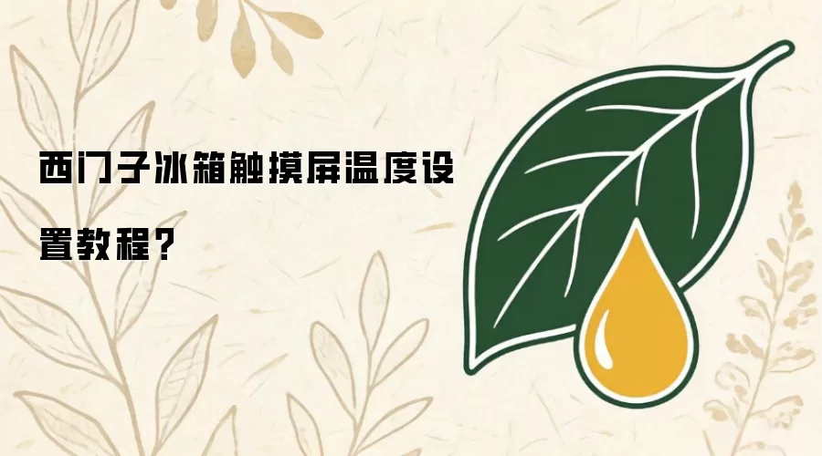 西门子冰箱触摸屏温度设置教程?