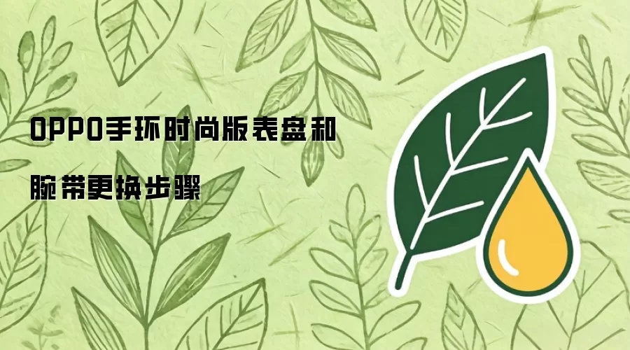 OPPO手环时尚版表盘和腕带更换步骤