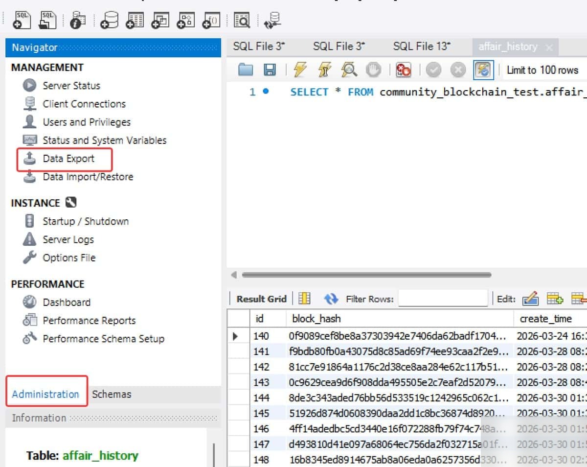 MySQL workbench 数据库备份的实现方式步骤实用指南