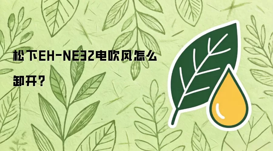 松下EH-NE32电吹风怎么卸开