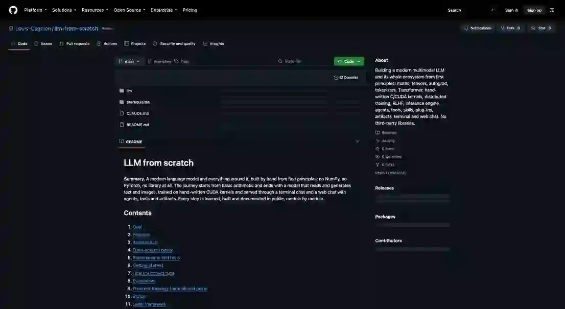 llm-from-scratch：AI Agent 工具实践指南